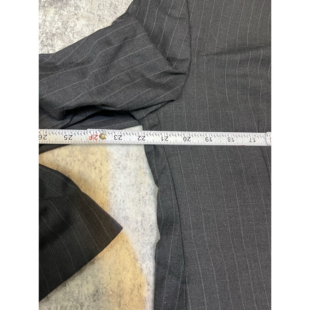 Lauren Ralph Lauren Blazer Mens 42R Gray Pinstripe Wool Suit Jacket Vintage 90s - Picture 12 of 15